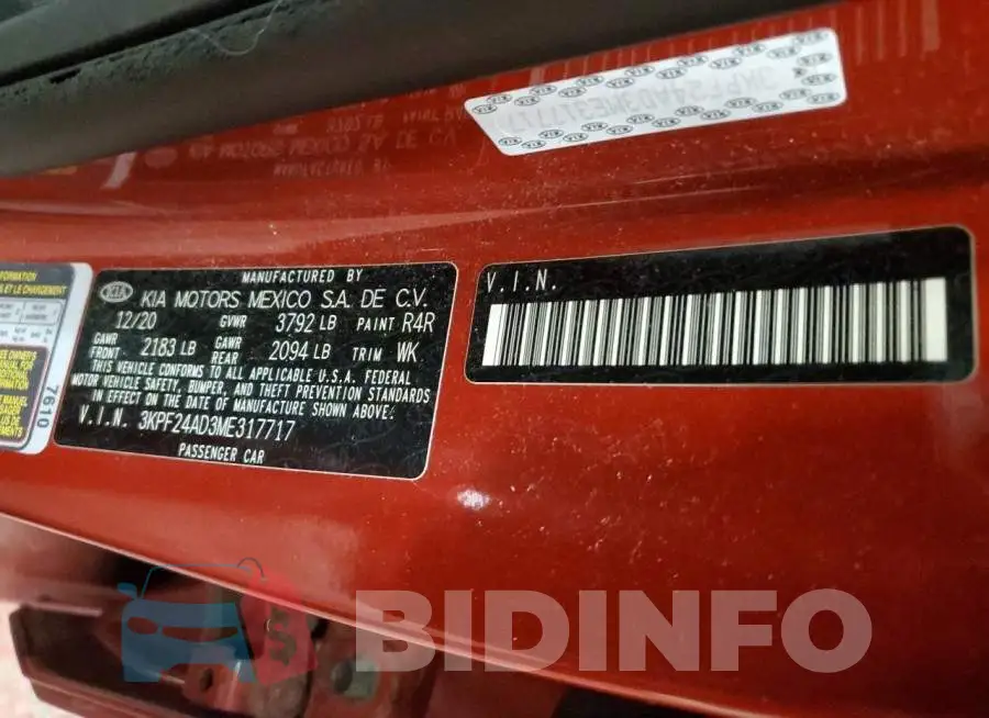 3KPF24AD3ME317717 Photo# 12