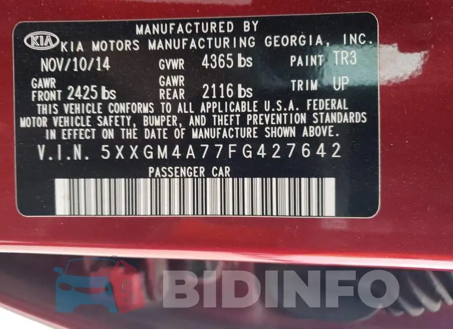 5XXGM4A77FG427642 Photo# 12