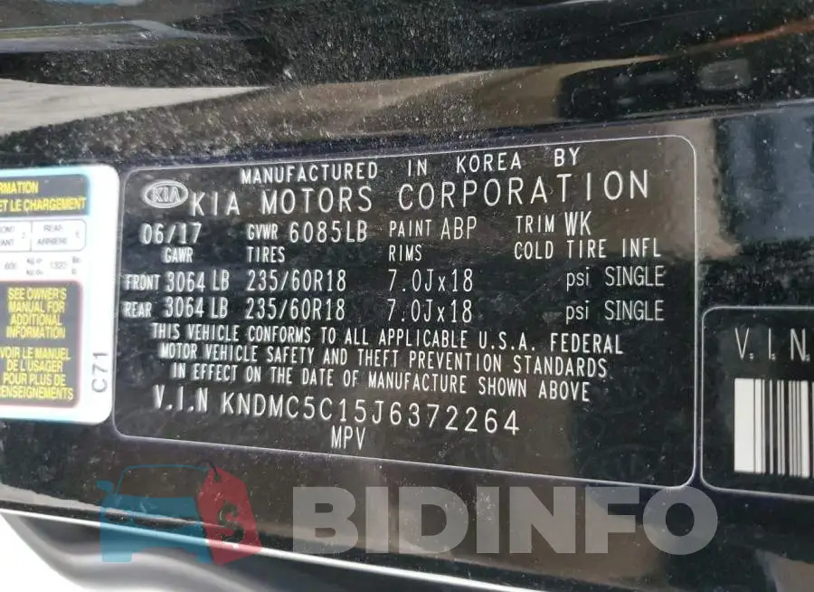 KNDMC5C15J6372264 Photo# 12