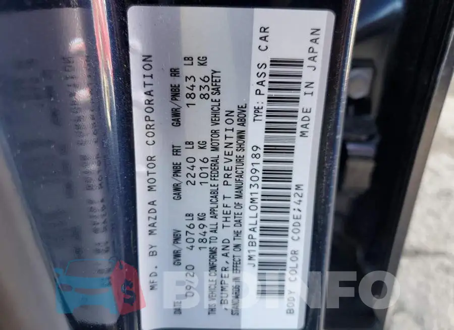 JM1BPALL0M1309189 Photo# 12