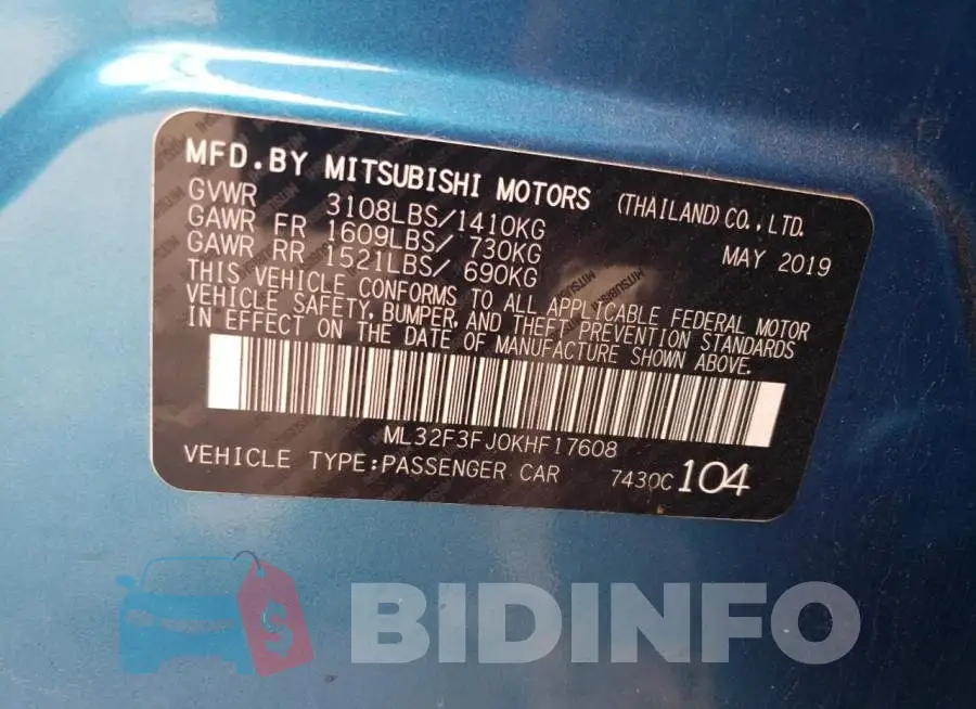 ML32F3FJ0KHF17608 Photo# 12
