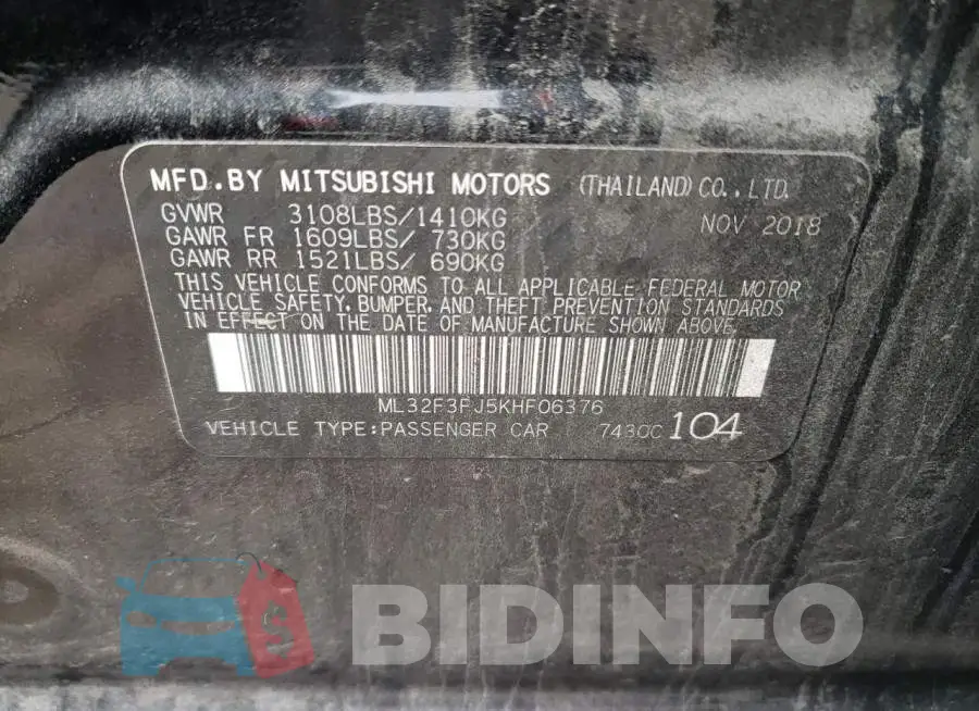 ML32F3FJ5KHF06376 Photo# 12