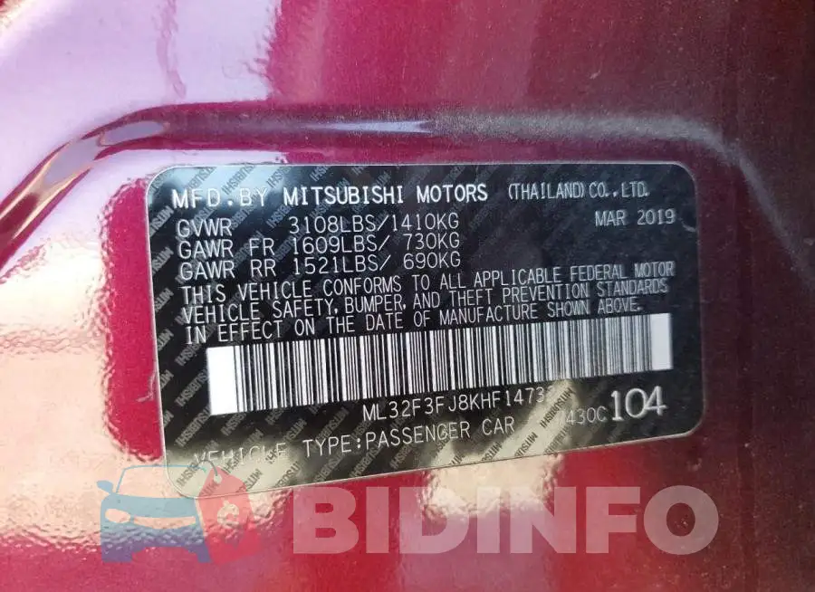ML32F3FJ8KHF14732 Photo# 12