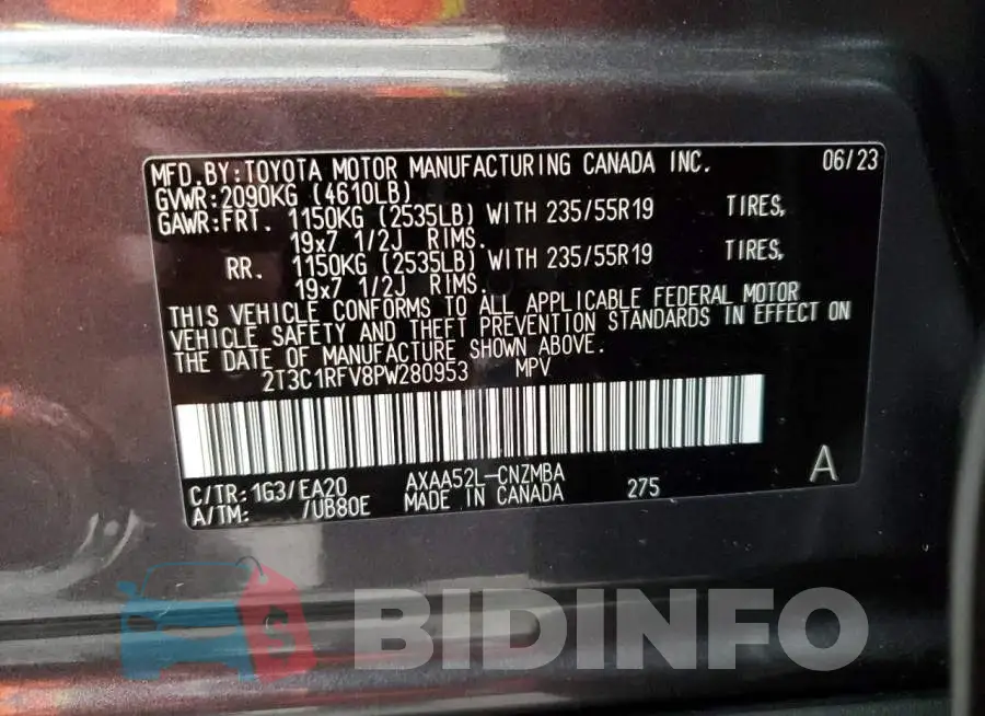 2T3C1RFV8PW280953 Photo# 14