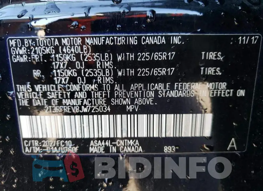 2T3RFREV8JW725034 Photo# 13