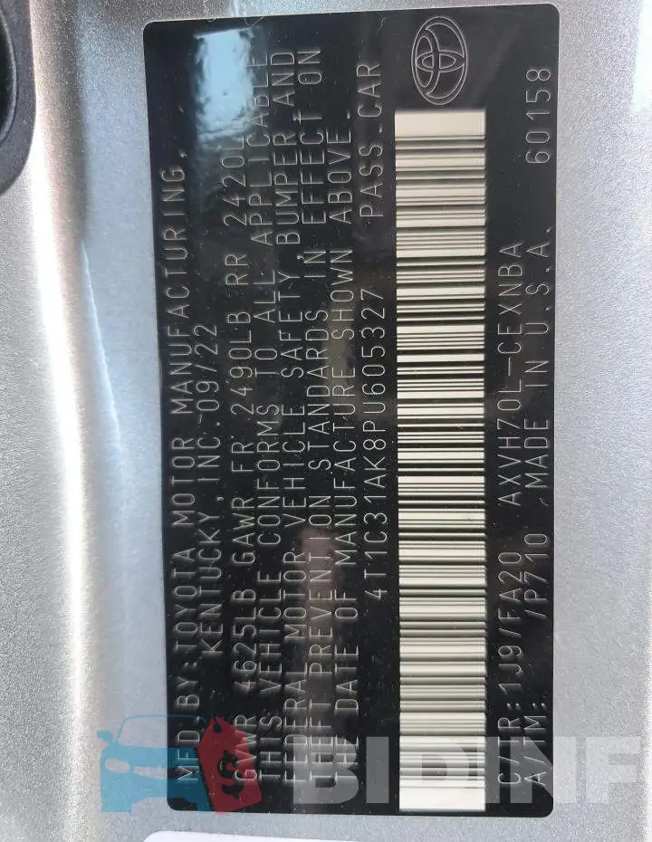 4T1C31AK8PU605327 Photo# 12