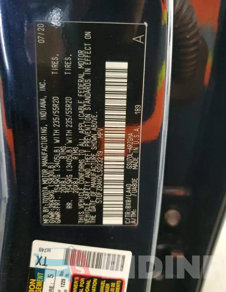 5TDFZRAH7LS023219 Photo# 12