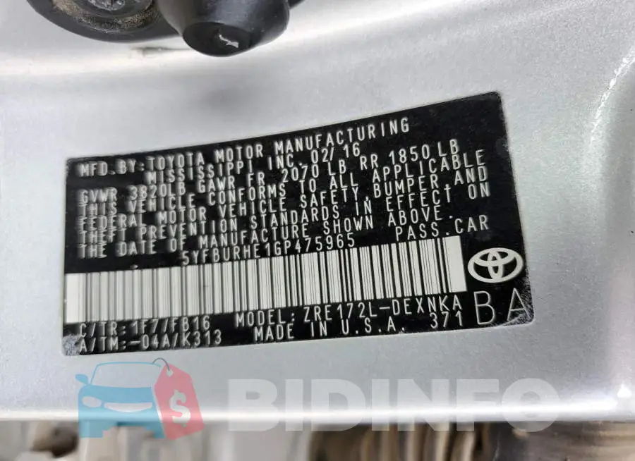 5YFBURHE1GP475965 Photo# 12