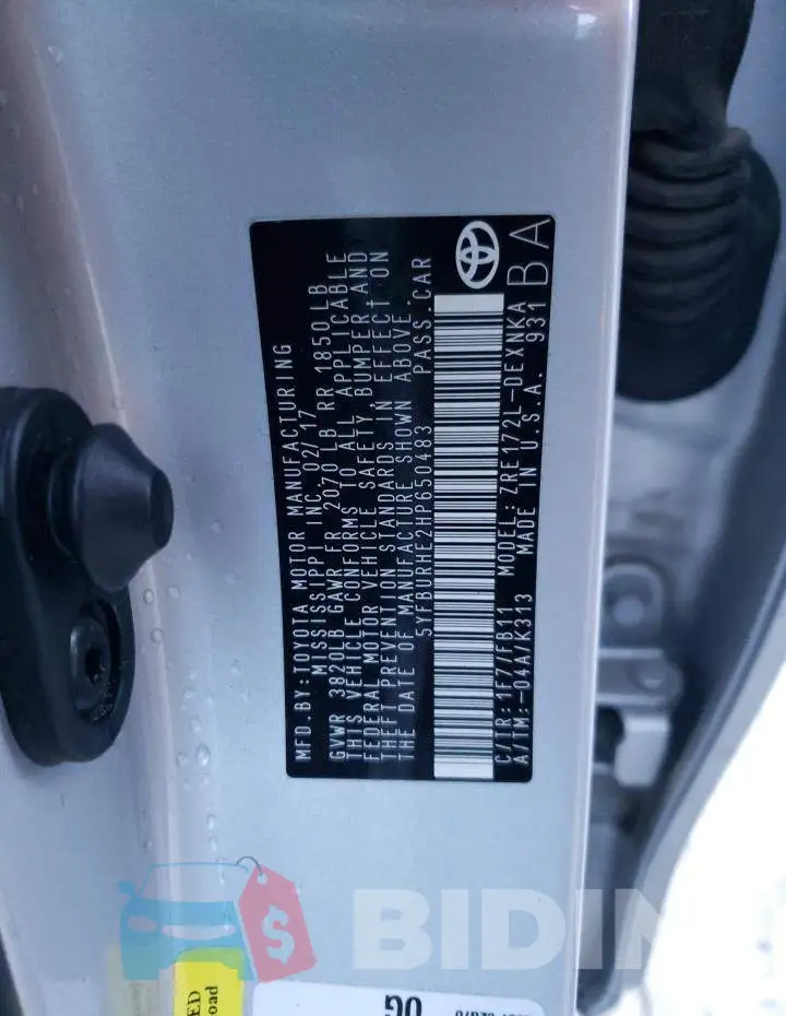 5YFBURHE2HP650483 Photo# 12