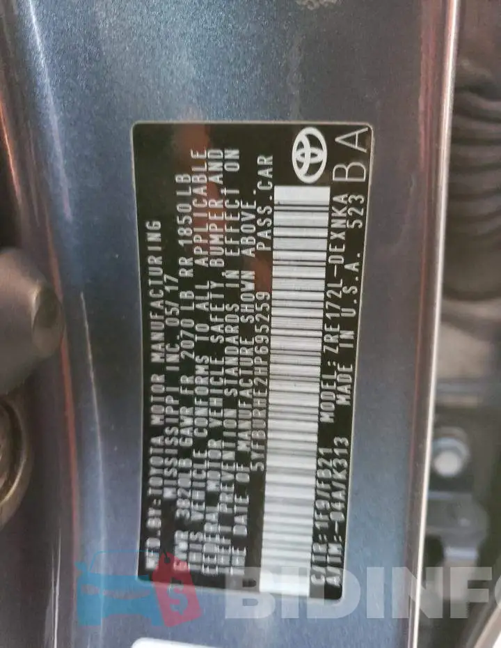 5YFBURHE2HP695259 Photo# 12