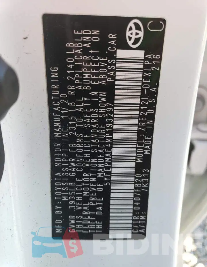 5YFEPMAE4MP193297 Photo# 12