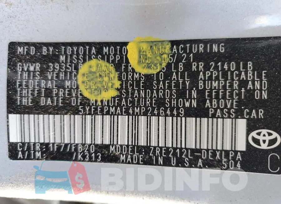 5YFEPMAE4MP246449 Photo# 13