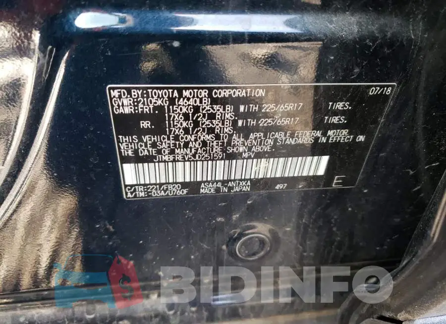 JTMBFREV5JD251591 Photo# 13