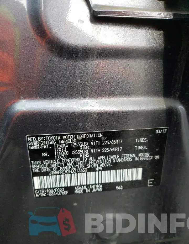 JTMRFREV2HD213650 Photo# 13