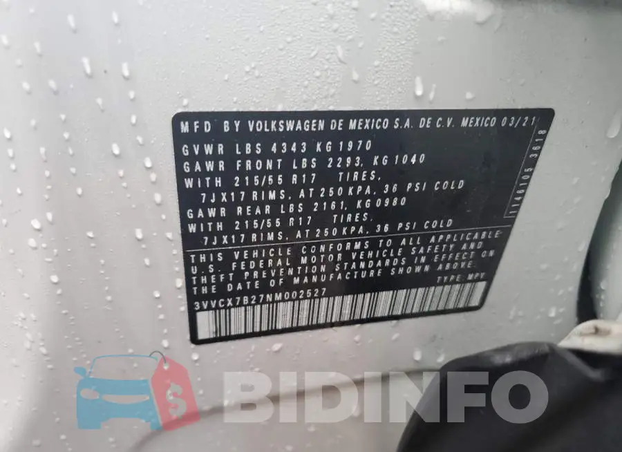 3VVCX7B27NM002527 Photo# 13