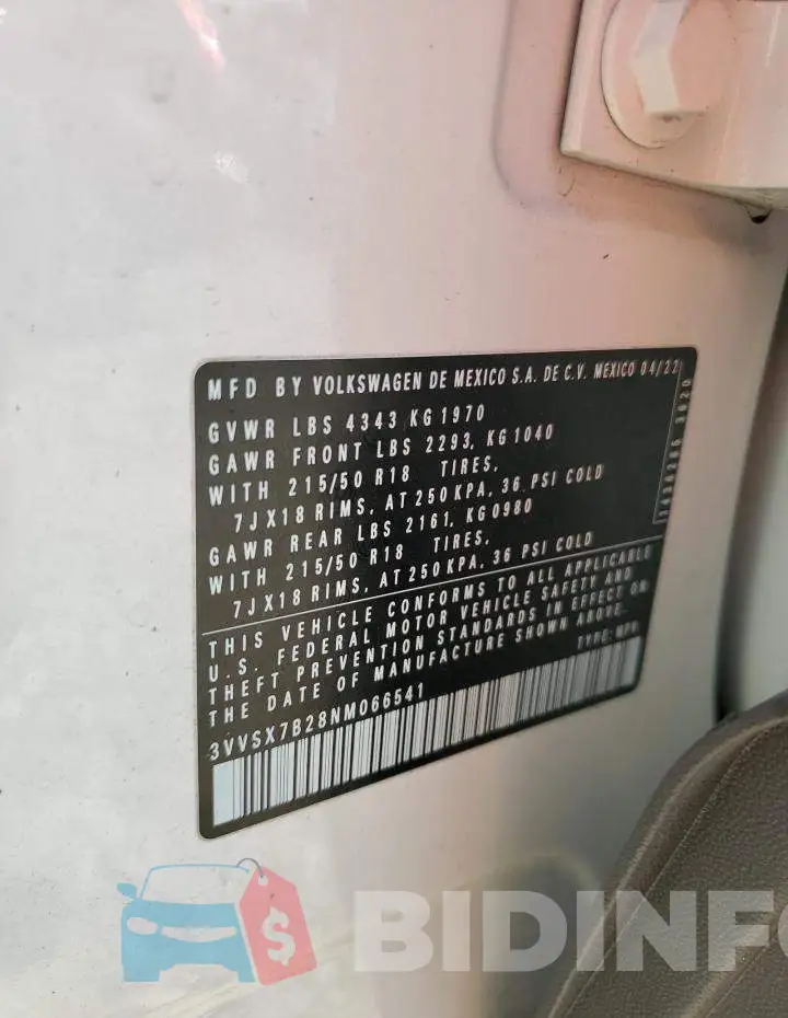 3VVSX7B28NM066541 Photo# 13