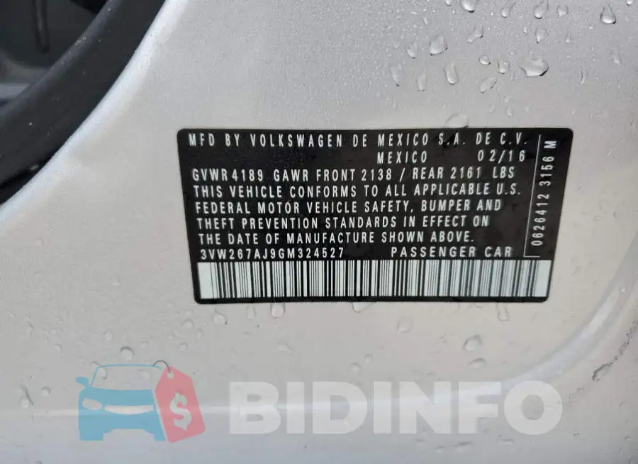 3VW267AJ9GM324527 Photo# 12