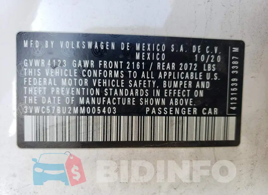 3VWC57BU2MM005403 Photo# 13