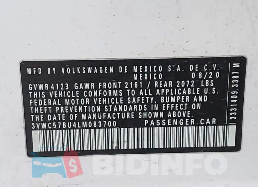 3VWC57BU4LM083700 Photo# 12