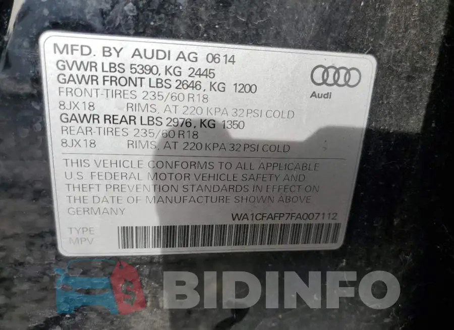 WA1CFAFP7FA007112 Photo# 13