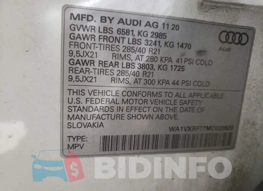WA1VXBF77MD020630 Photo# 13