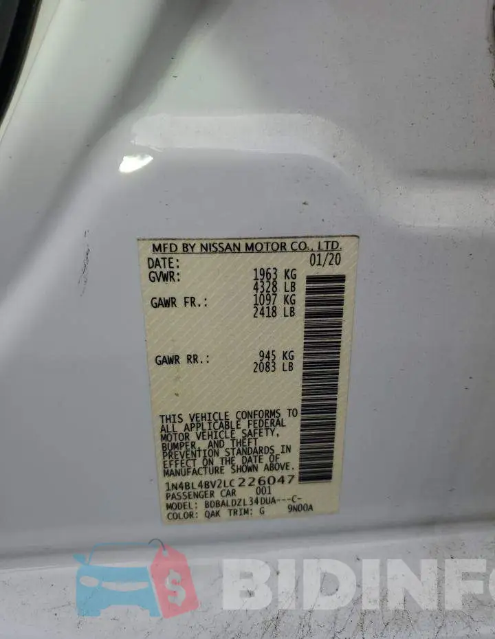 1N4BL4BV2LC226047 Photo# 12