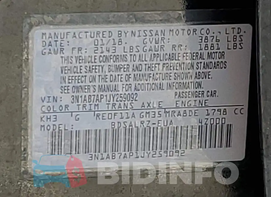 3N1AB7AP1JY259092 Photo# 12