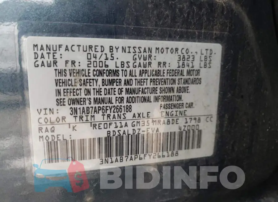 3N1AB7AP6FY266188 Photo# 12