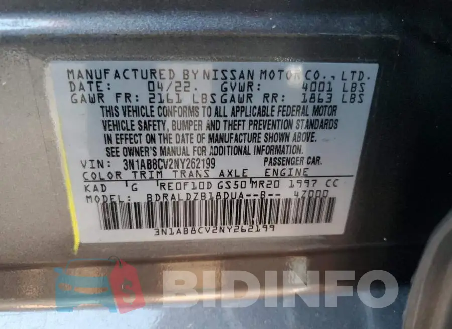 3N1AB8CV2NY262199 Photo# 12