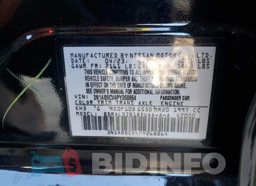 3N1AB8CV4PY268864 Photo# 12