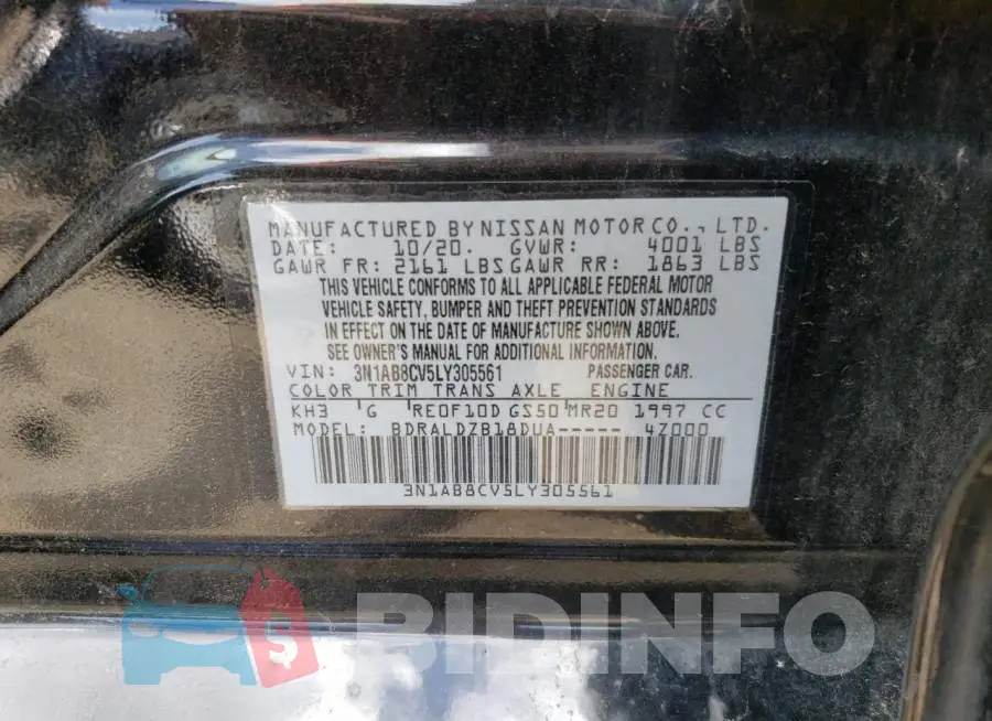 3N1AB8CV5LY305561 Photo# 12