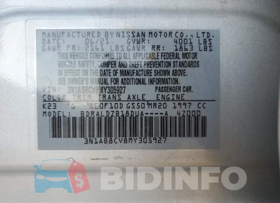 3N1AB8CV8MY305927 Photo# 12
