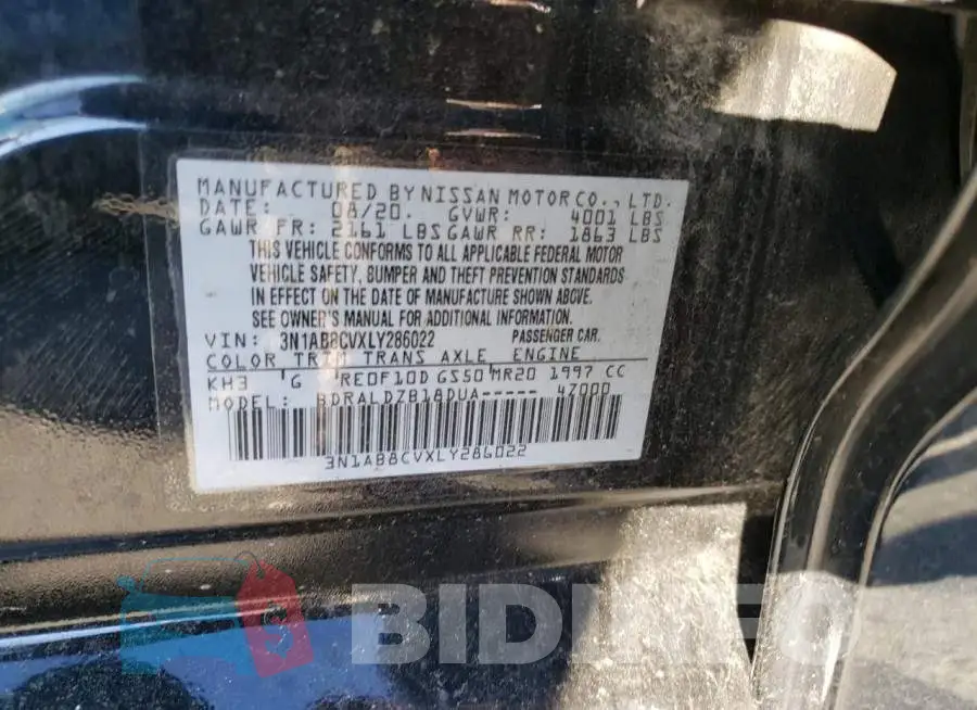 3N1AB8CVXLY286022 Photo# 12