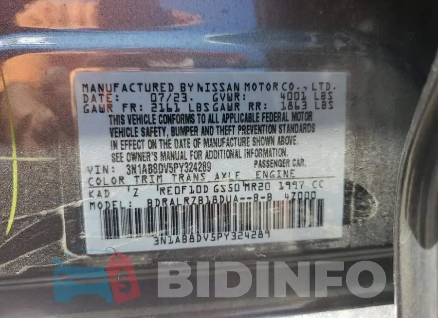 3N1AB8DV5PY324289 Photo# 13