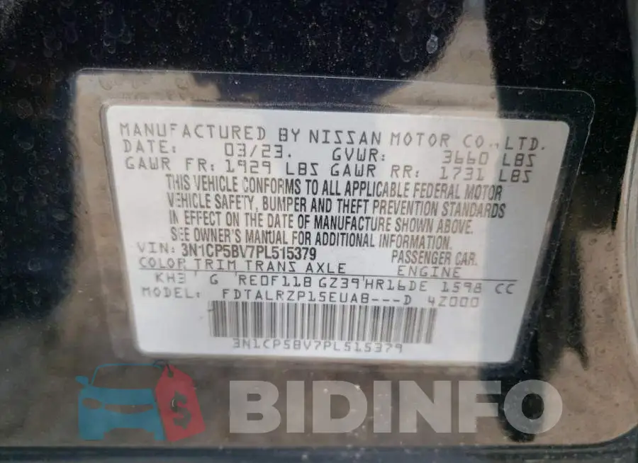 3N1CP5BV7PL515379 Photo# 13