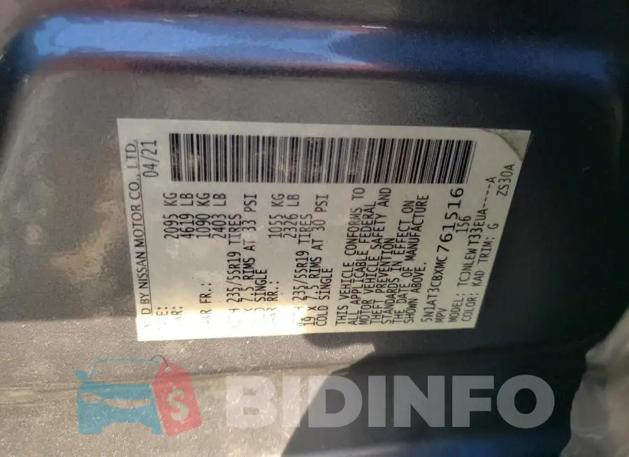 5N1AT3CBXMC761516 Photo# 13