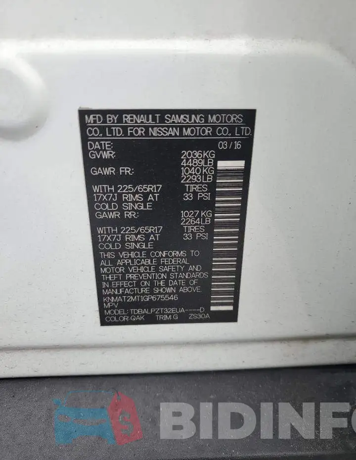 KNMAT2MT1GP675546 Photo# 12