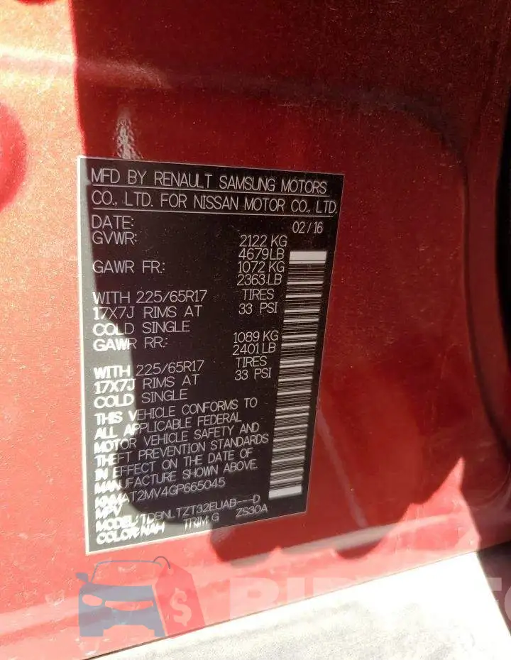 KNMAT2MV4GP665045 Photo# 13
