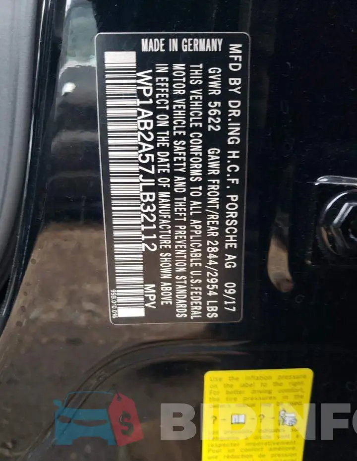 WP1AB2A57JLB32112 Photo# 13