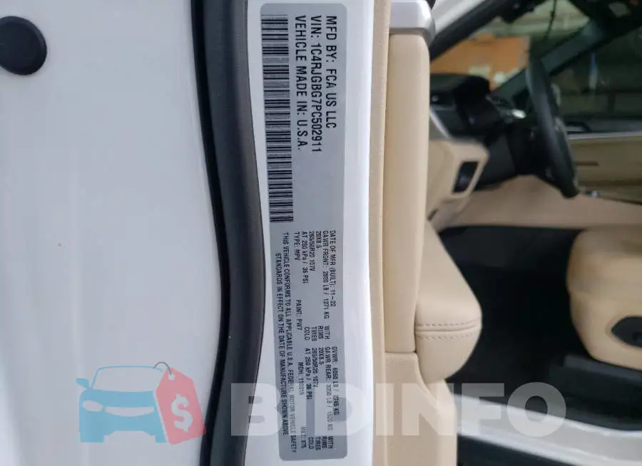 1C4RJGBG7PC502911 Photo# 13