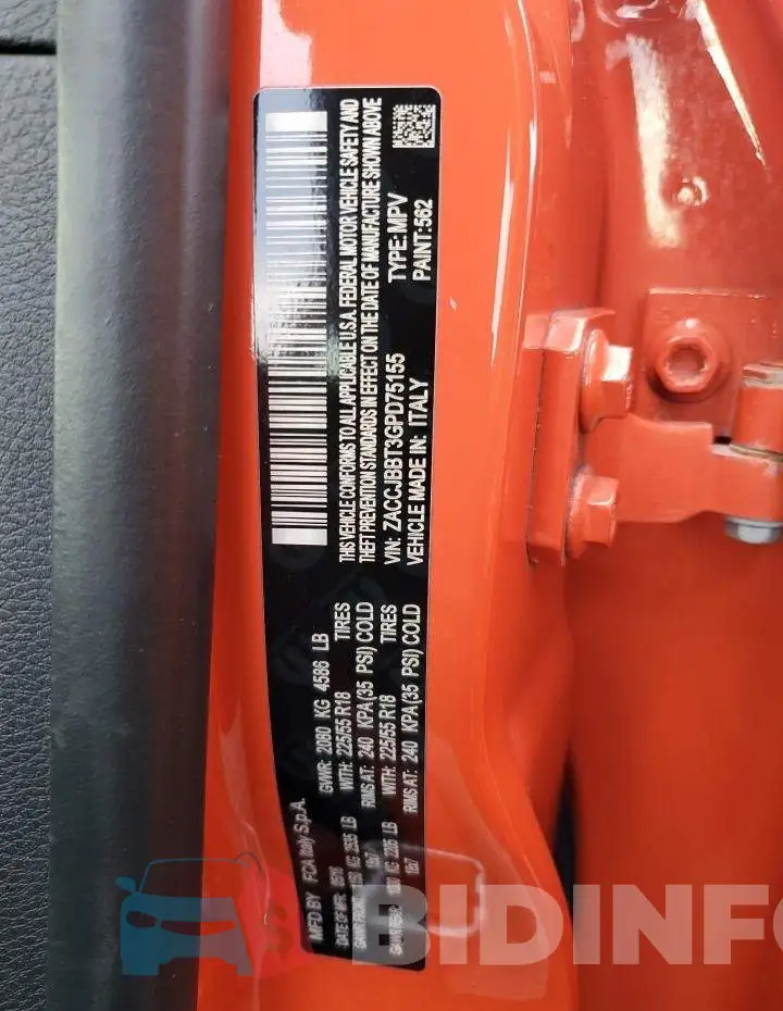 ZACCJBBT3GPD75155 Photo# 12