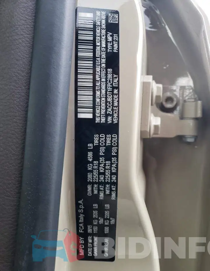 ZACCJBDT1FPC28618 Photo# 13