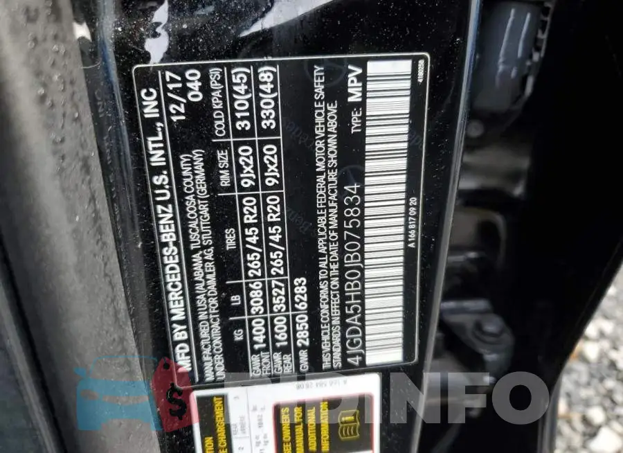 4JGDA5HB0JB075834 Photo# 12