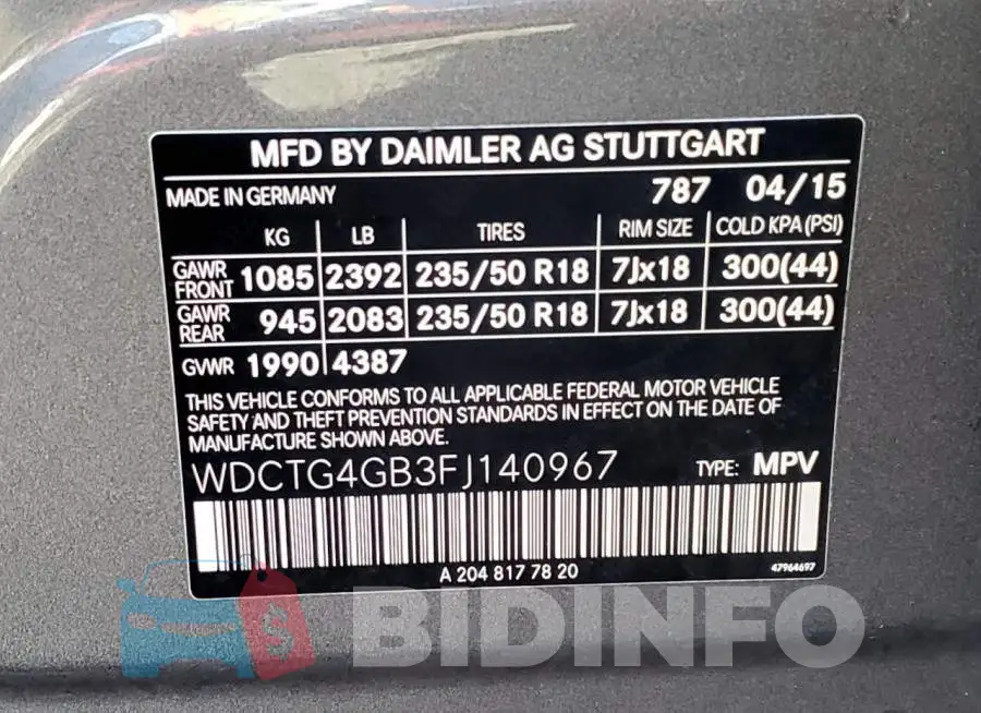 WDCTG4GB3FJ140967 Photo# 12