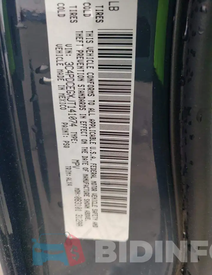 3C4PDCEGXJT141074 Photo# 13