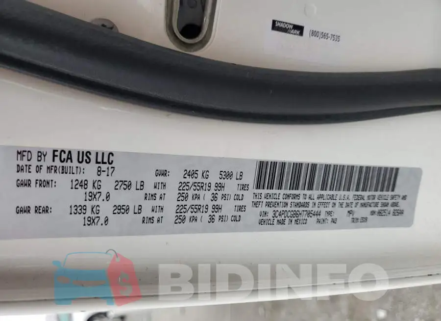 3C4PDCGB6HT705444 Photo# 12