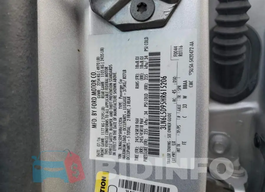 3LN6L5D95HR615206 Photo# 12