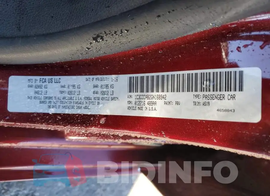 1C3CCCAB2GN168942 Photo# 12