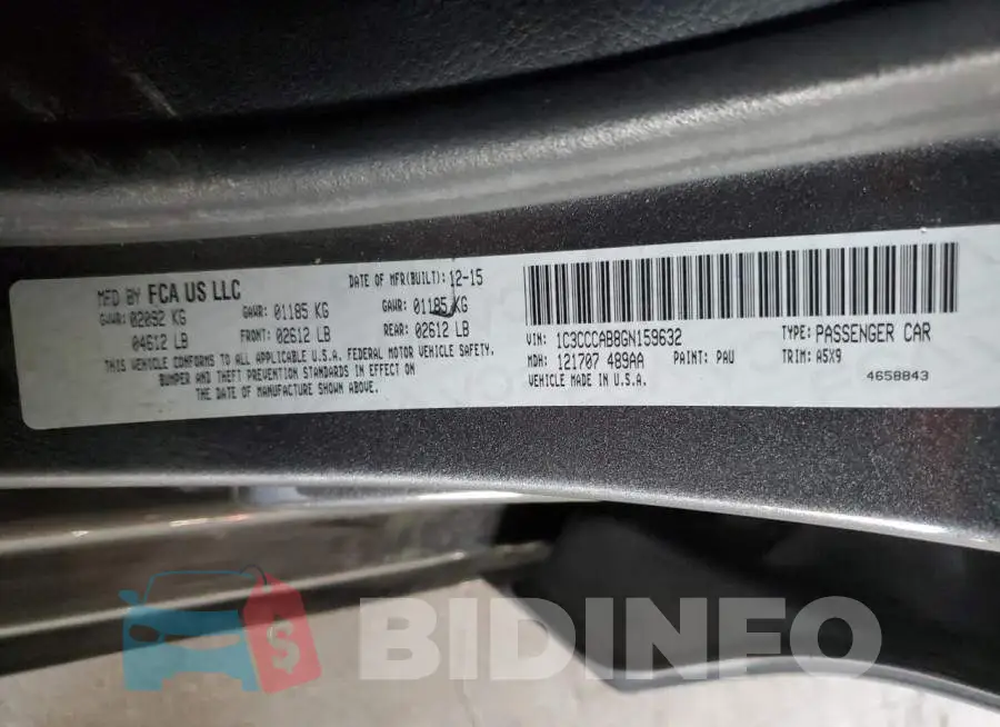 1C3CCCAB8GN159632 Photo# 12