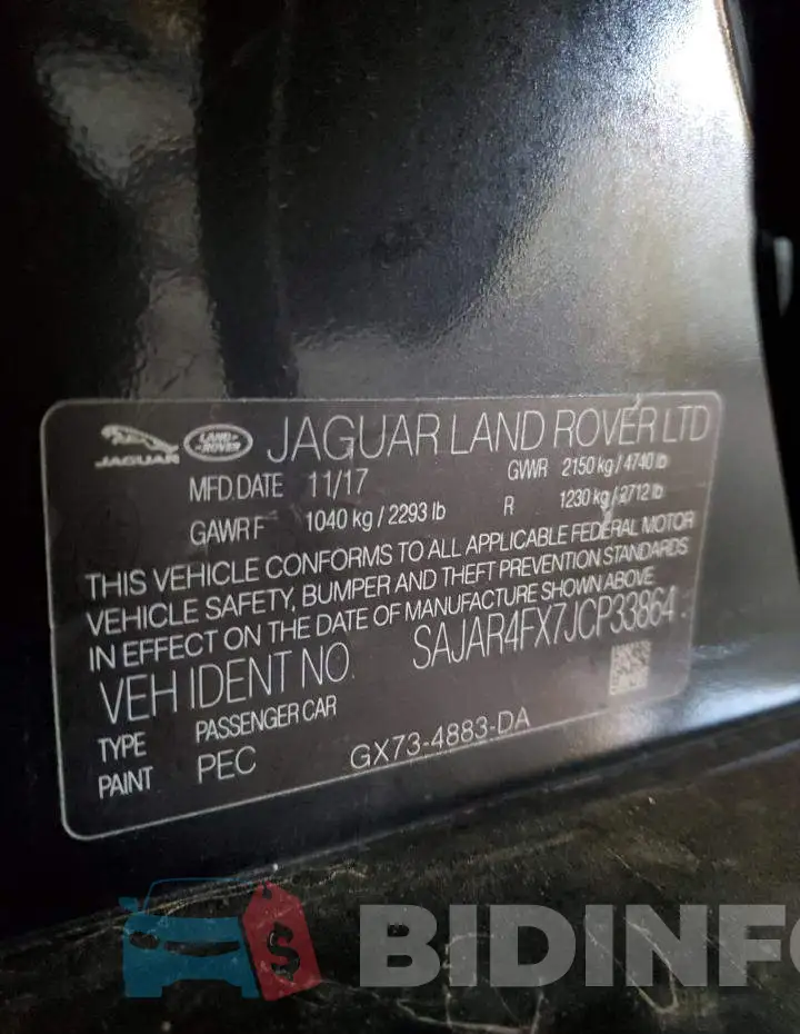 SAJAR4FX7JCP33864 Photo# 12
